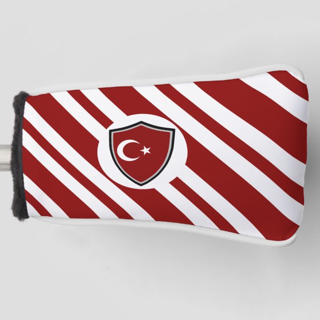 Turkish flag golf head cover (Front)