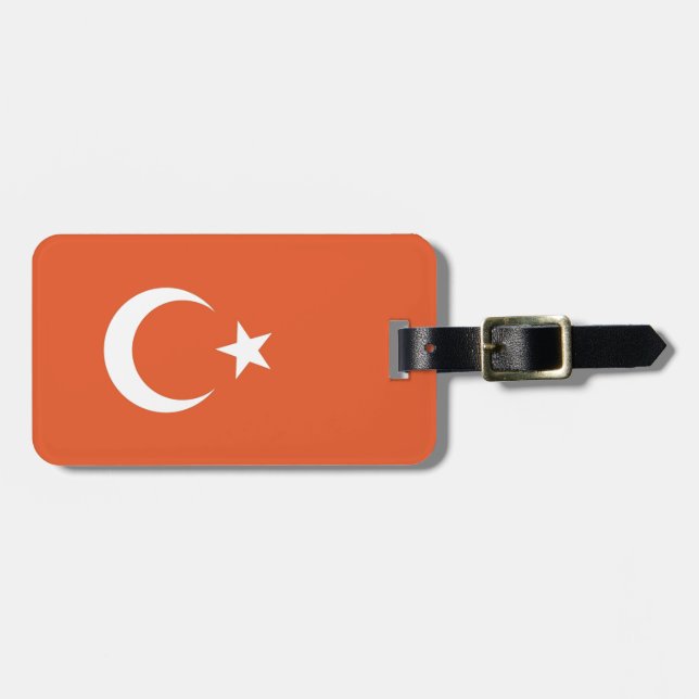 Turkish Flag Luggage Tag (Front Horizontal)