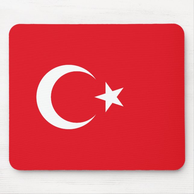 Turkish Flag Mouse Mat (Front)
