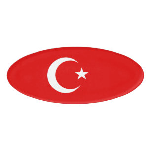 Turkish flag name tag