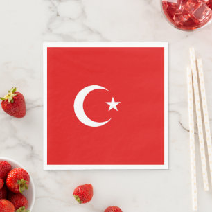 Turkish flag napkin