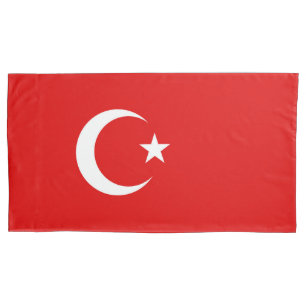 Turkish flag pillowcase