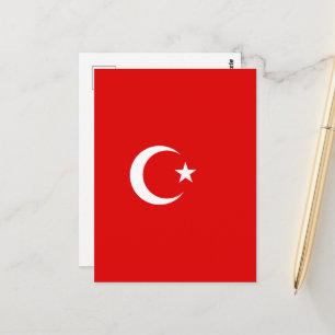 Turkish flag postcard