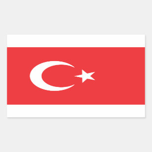 Turkish Flag Rectangular Sticker
