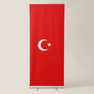 Turkish flag retractable banner