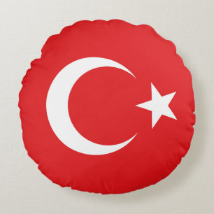 Turkish flag round cushion