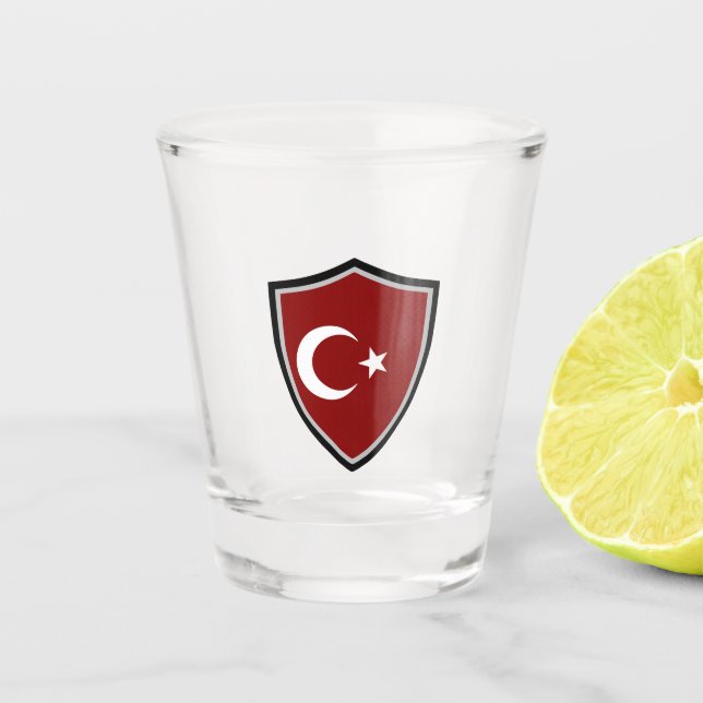 Turkish flag shot glass (Front)
