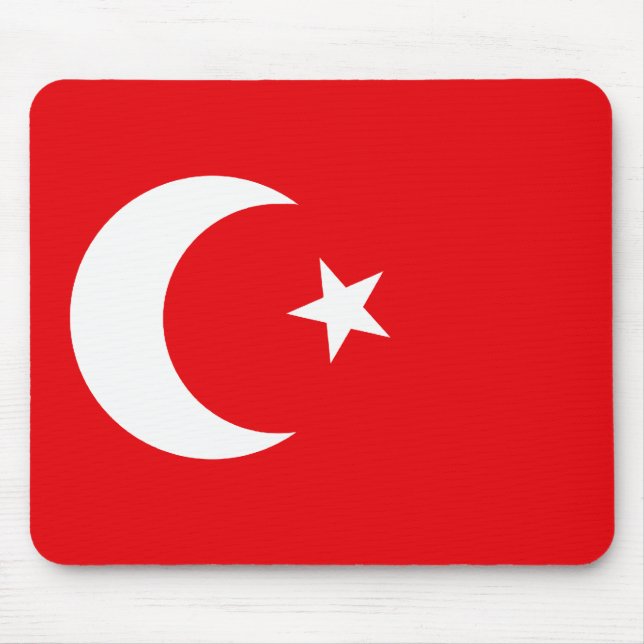 Turkish Flag T-shirts and Gifts Mouse Mat (Front)