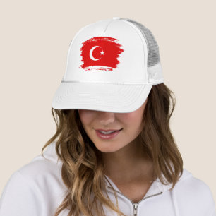 Turkish flag trucker hat