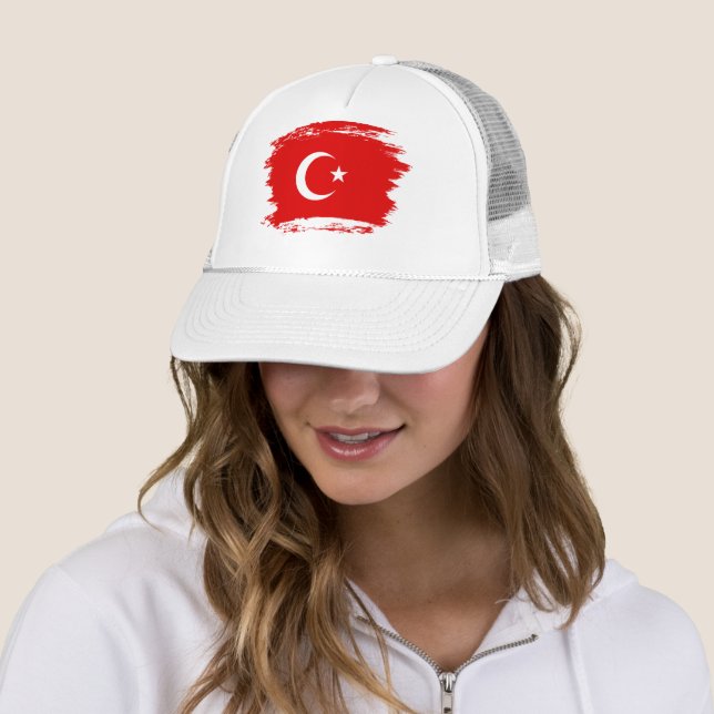 Turkish flag trucker hat (In Situ)