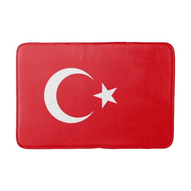 Turkish Flag (Turkey) Bath Mat (Front)