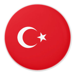 Turkish Flag (Turkey) Ceramic Knob