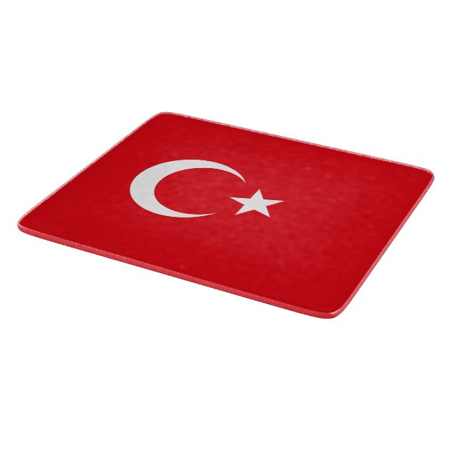 Turkish Flag (Turkey) Cutting Board (Corner)