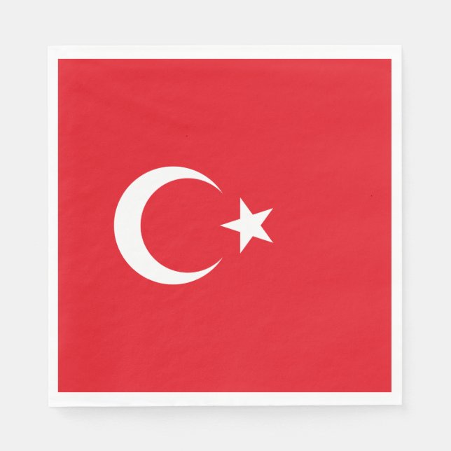 Turkish Flag (Turkey) Napkin (Front)