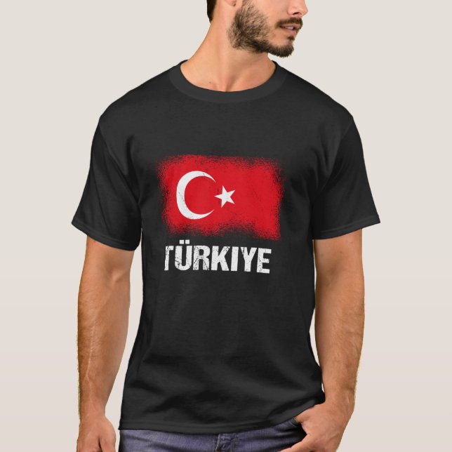 Turkish Flag Turkey  T-Shirt (Front)