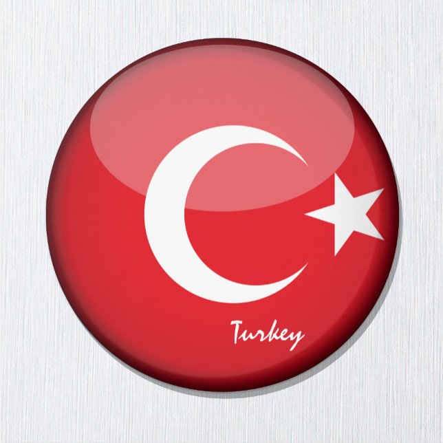 Turkish flag & Turkey - travel/sports fans Magnet (Creator Uploaded)