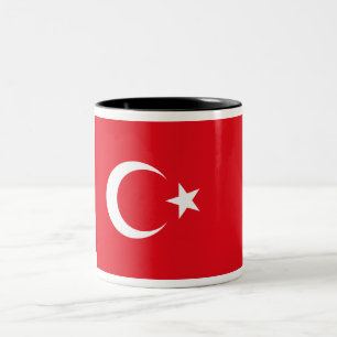 Turkish Flag Two-Tone Coffee Mug