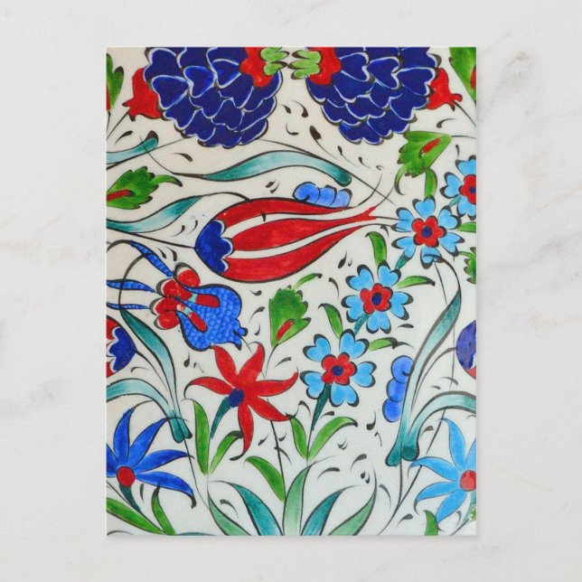 Turkish floral design postcard (Front)