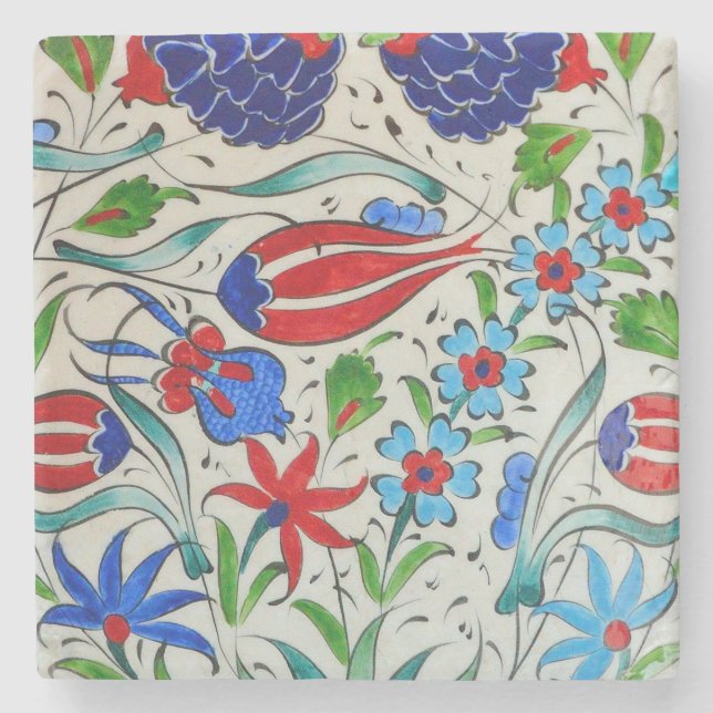 Turkish floral design stone coaster (Front)