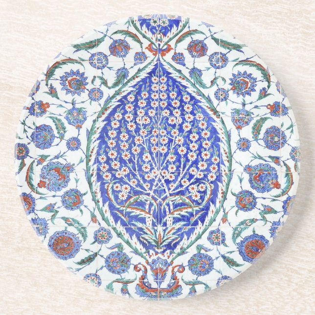 Turkish floral tiles coaster (Front)