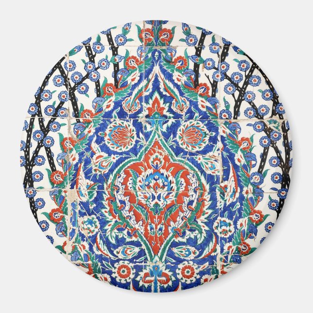 Turkish floral tiles magnet (Front)