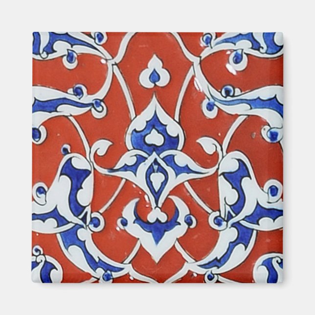 Turkish floral tiles magnet (Front)