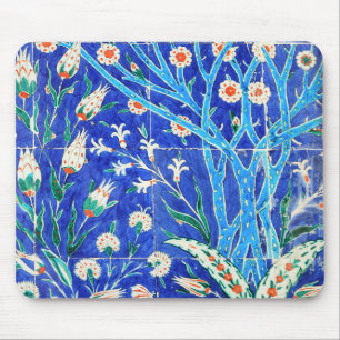 Turkish floral tiles mouse mat