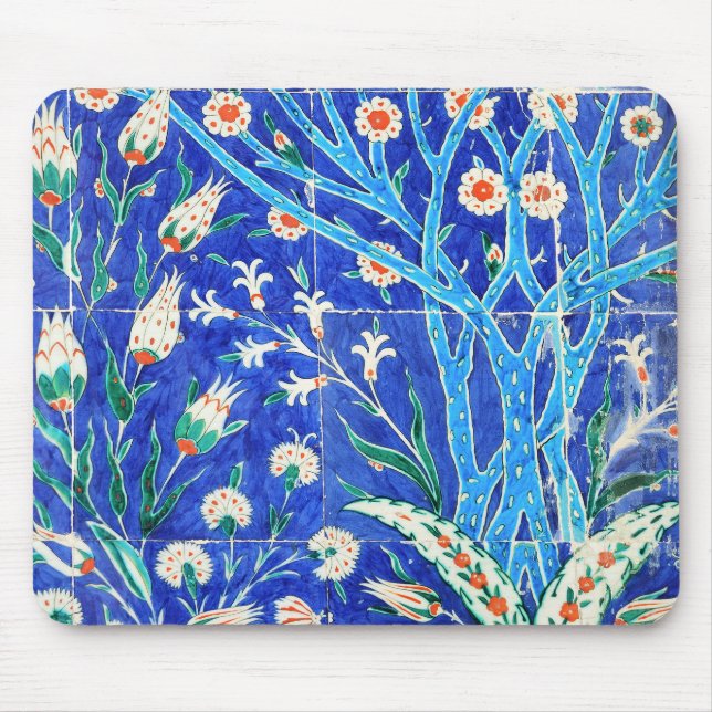 Turkish floral tiles mouse mat (Front)
