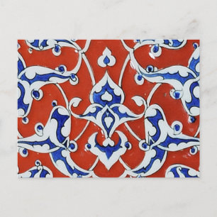 Turkish floral tiles postcard