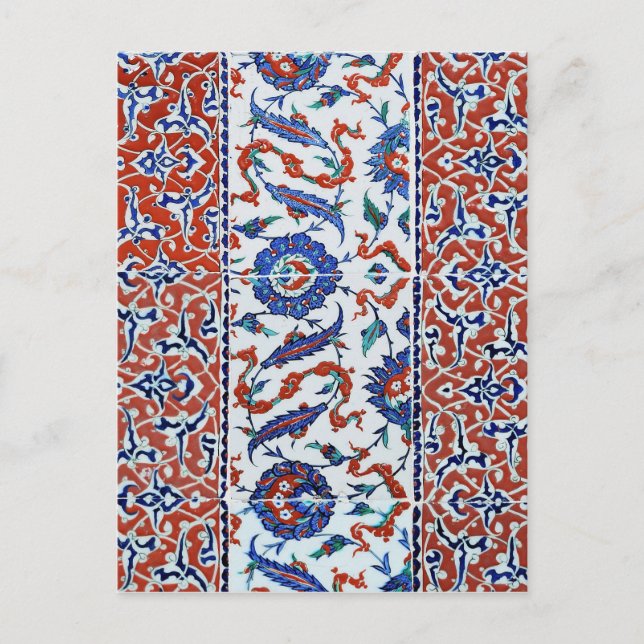 Turkish floral tiles postcard (Front)