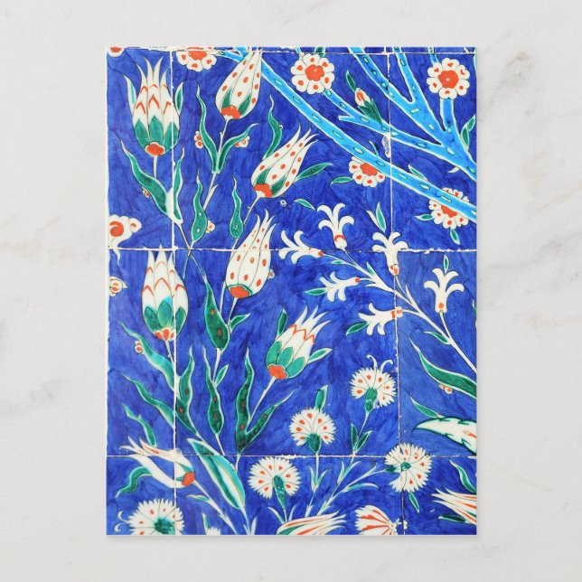 Turkish floral tiles postcard (Front)