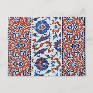 Turkish floral tiles postcard
