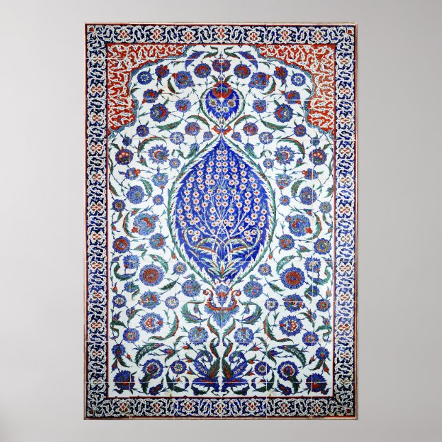 Turkish floral tiles Poster (Front)