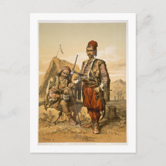 Turkish foot soldiers in the Ottoman army, pub. by Postcard (Front)