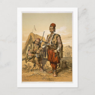 Turkish foot soldiers in the Ottoman army, pub. by Postcard
