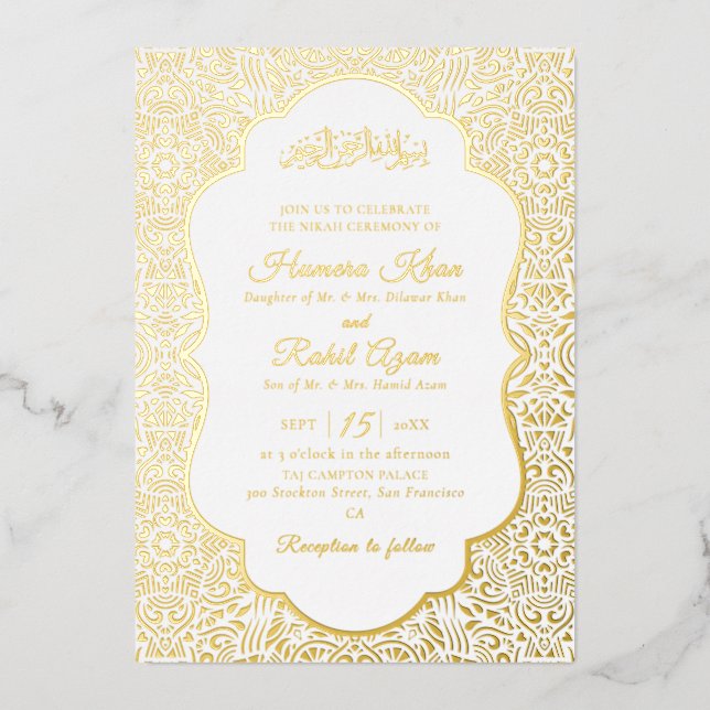 Turkish Geometric Motif Pattern Islamic Wedding (Front)