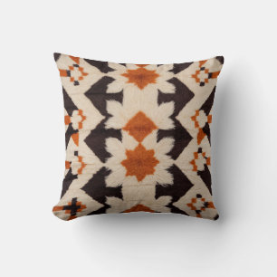 Turkish Geometric White Kilim Pillows: Boho-Chic Cushion