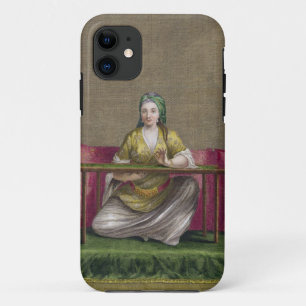 Turkish Girl, embroidering, 18th century (engravin iPhone 11 Case
