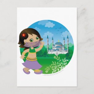 Turkish girl postcard