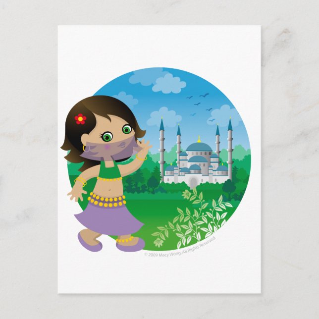 Turkish girl postcard (Front)