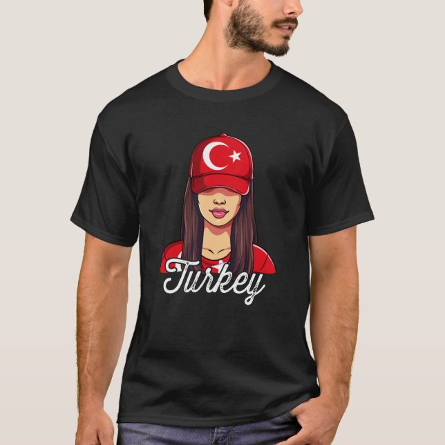 Turkish Girl Turkey Swea T-Shirt (Front)