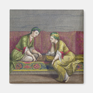 Turkish Girls, playing Mangala, 18th century (engr Magnet