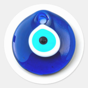 Turkish glass nazar classic round sticker