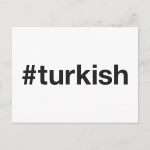 TURKISH Hashtag Postcard