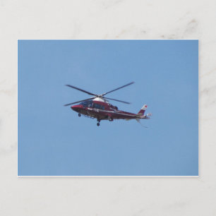 Turkish helicopter ambulance. postcard