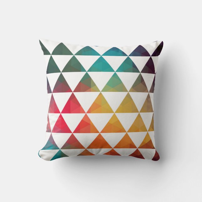 Turkish Inspired Colourful Geometric Pattern 3a Cushion (Front)