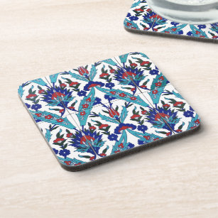 Turkish Iznik Floral Pattern Coaster