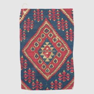 Turkish Kilim Carpet Rug Antique Red Blue Golf Towel