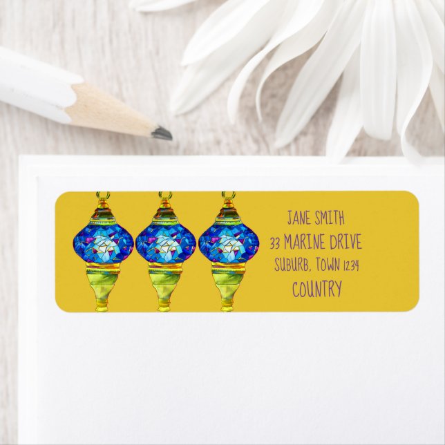 Turkish lamps mosaic art watercolor (Insitu)