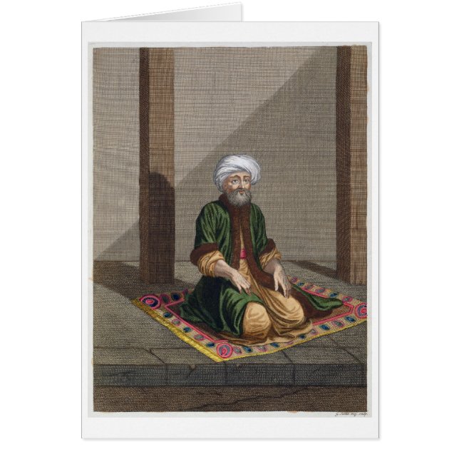 Turkish Man, praying, 18th century (engraving) (Front)